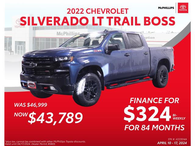 2022 Chevrolet Silverado 1500 LTD LT Trail Boss (Stk: X223514A) in Winnipeg - Image 1 of 18