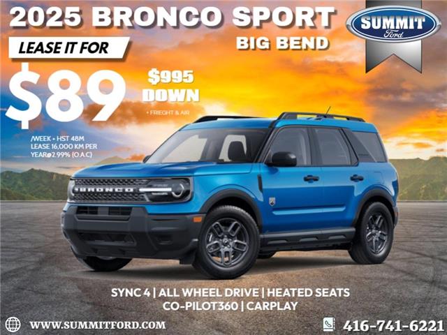 2025 Ford Bronco Sport Big Bend (Stk: 25BS002) in Toronto - Image 1 of 1