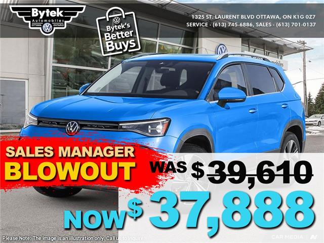 2025 Volkswagen Taos Comfortline Blue with 90km at $37,888