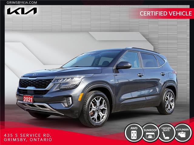 2021 Kia Seltos EX Premium AWD | LEATHER. | SUNROOF | VENTED SEATS (Stk: U3071) in Grimsby - Image 1 of 19