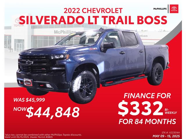 2022 Chevrolet Silverado 1500 LTD LT Trail Boss (Stk: X223514A) in Winnipeg - Image 1 of 18