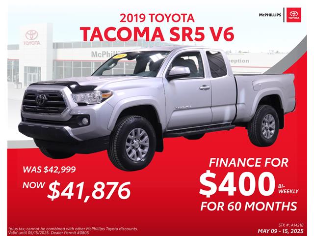 2019 Toyota Tacoma  (Stk: A14218) in Winnipeg - Image 1 of 18