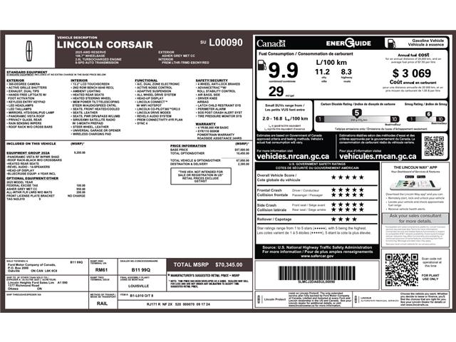 2025 Lincoln Corsair Reserve (Stk: VF00367M) in Chatham - Image 2 of 28 2025 Lincoln Corsair Reserve (Stk: VF00367M) in Chatham - Image 2 of 28