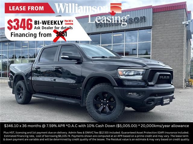 2022 RAM 1500 Rebel (Stk: W8996) in Uxbridge - Image 1 of 10