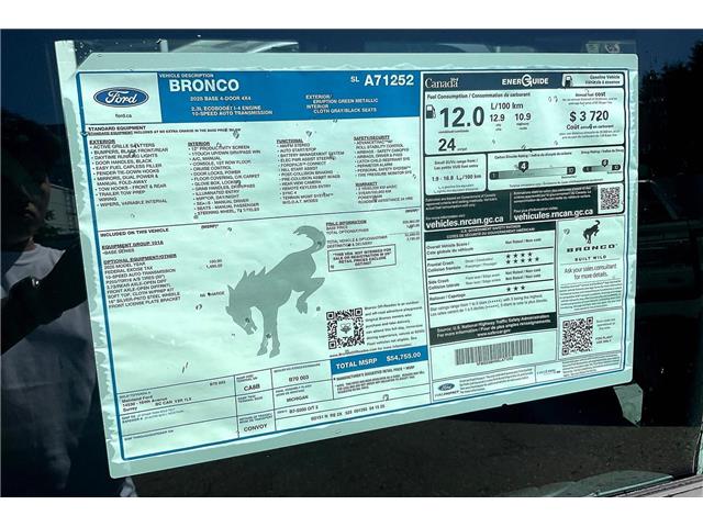 2025 Ford Bronco Base (Stk: 25BR1252) in Vancouver - Image 14 of 14