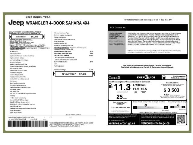 2025 Jeep Wrangler Sahara (Stk: 250301) in Windsor - Image 24 of 24 2025 Jeep Wrangler Sahara (Stk: 250301) in Windsor - Image 24 of 24