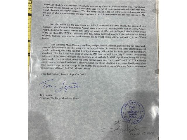 1969 Chevrolet Camaro Motion 427 (Stk: 616653) in Watford - Image 44 of 44