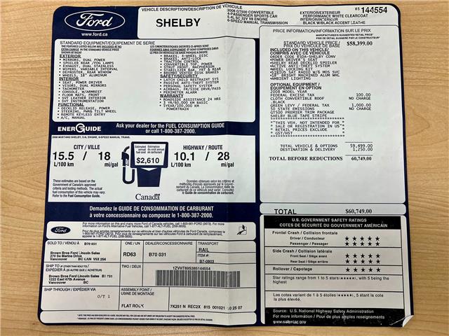 2008 Ford Shelby GT500 Base (Stk: 144554) in Watford - Image 37 of 38