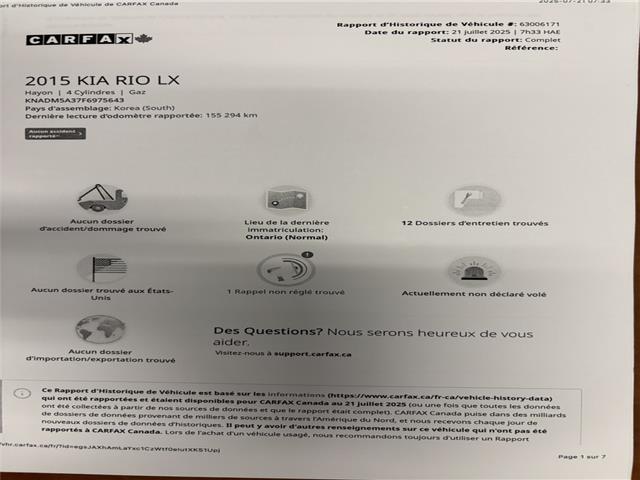 2015 Kia Rio  (Stk: 2697) in Hawkesbury - Image 17 of 17