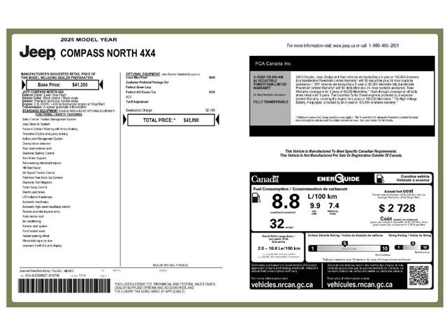 2025 Jeep Compass North (Stk: 250390) in Windsor - Image 23 of 23