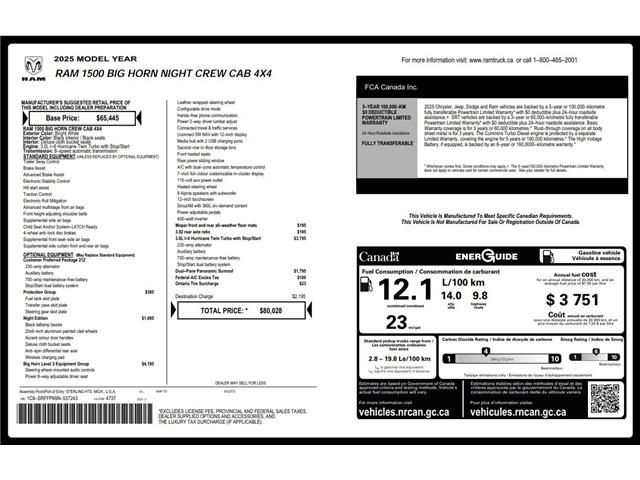 2025 RAM 1500 Big Horn (Stk: 25057A) in New Hamburg - Image 2 of 14