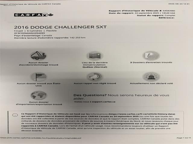 2016 Dodge Challenger SXT (Stk: 2717) in Hawkesbury - Image 19 of 19