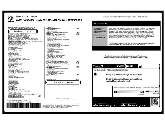 2026 RAM 3500 Big Horn (Stk: 260042) in Windsor - Image 25 of 25