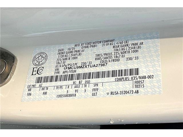 2026 Ford Escape ST-Line (Stk: 26ES7987) in Vancouver - Image 13 of 14