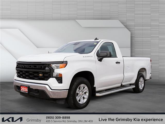 2024 Chevrolet Silverado 1500 Work Truck | 8 FT BED | LOW KM | CRUISE CONTROL (Stk: U3176) in Grimsby - Image 1 of 19