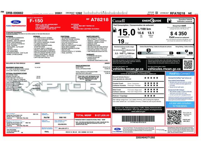 2024 Ford F-150 Raptor in Sudbury - Image 4 of 5