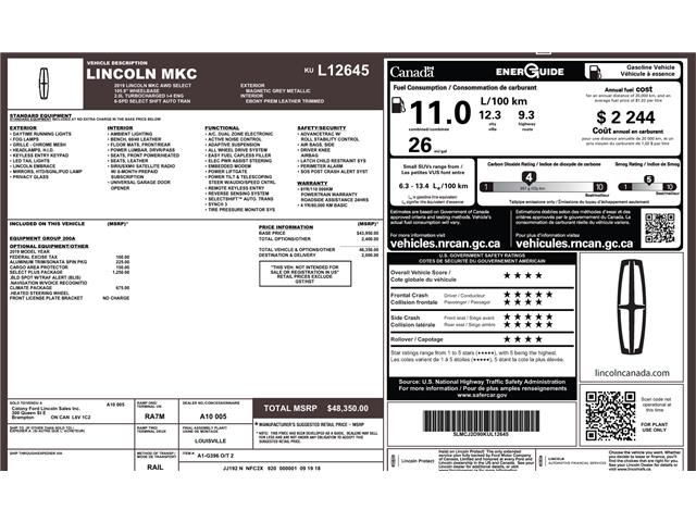 2019 Lincoln MKC Select (Stk: VF00442A) in Chatham - Image 2 of 28 2019 Lincoln MKC Select (Stk: VF00442A) in Chatham - Image 2 of 28