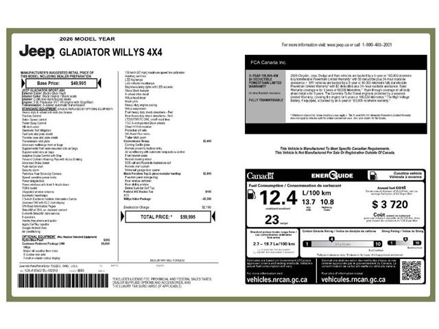 2026 Jeep Gladiator Sport S (Stk: 260079) in Windsor - Image 23 of 23