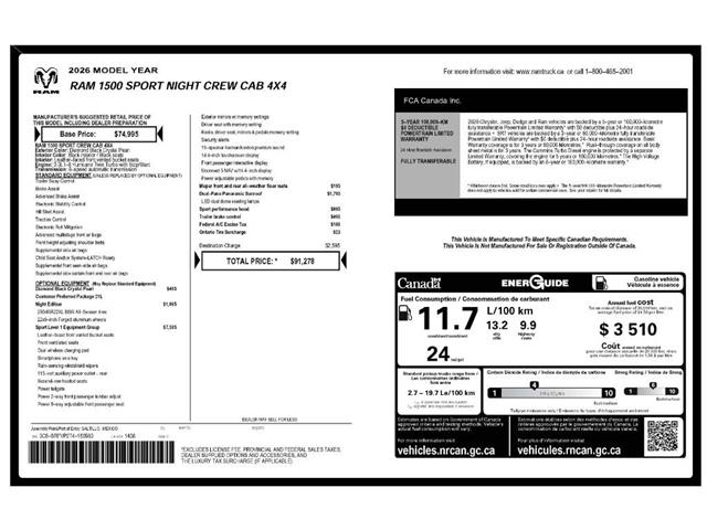 2026 RAM 1500 Sport (Stk: 260091) in Windsor - Image 26 of 26
