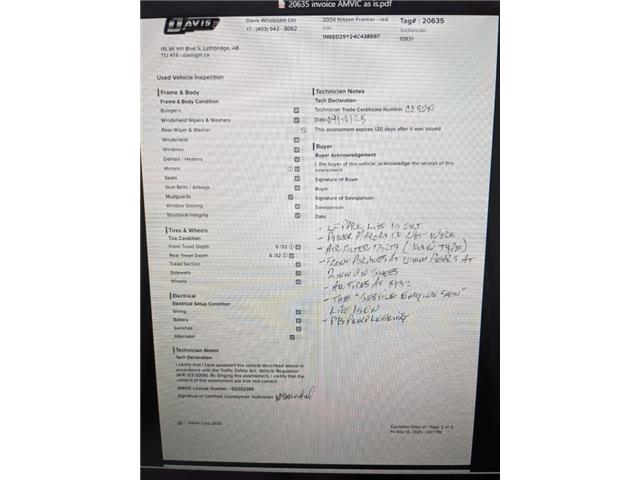 2004 Nissan Frontier  (Stk: 20636) in Lethbridge - Image 20 of 20