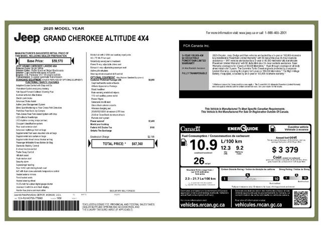 2025 Jeep Grand Cherokee Laredo (Stk: 250445) in Windsor - Image 23 of 23