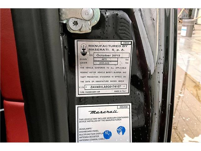 2016 Maserati GranTurismo MC Centennial (Stk: RU0012) in Richmond - Image 16 of 22