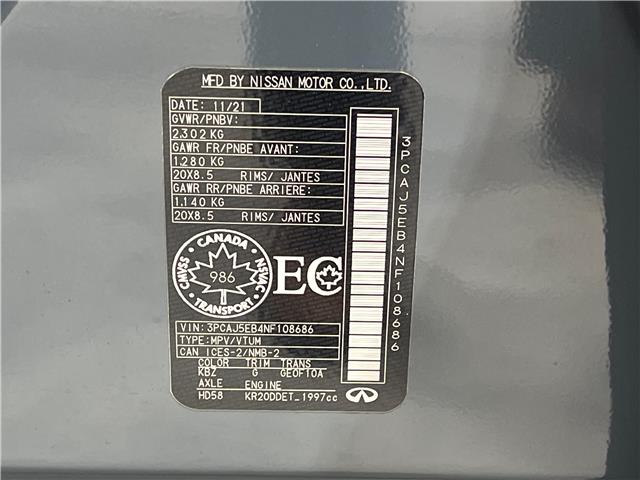 2022 Infiniti QX50 Sensory (Stk: 80070) in Mississauga - Image 23 of 23