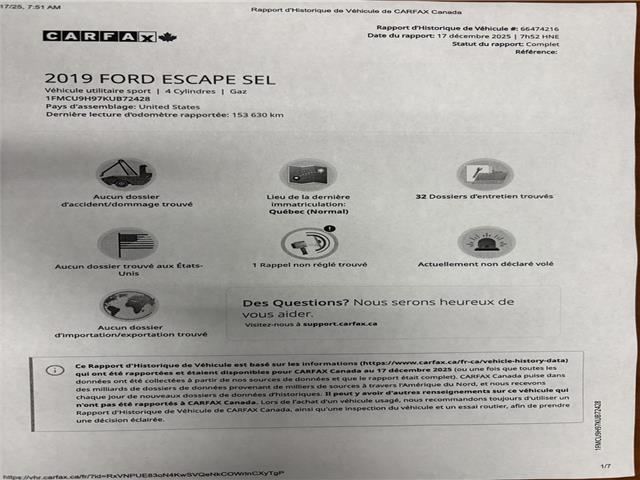 2019 Ford Escape SEL (Stk: 2738) in Hawkesbury - Image 19 of 19