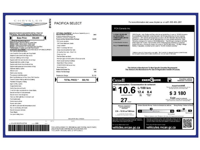 2026 Chrysler Pacifica Select (Stk: 260145) in Windsor - Image 22 of 22