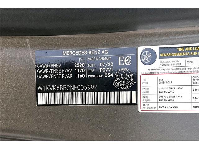 2022 Mercedes-Benz AMG SL 63 Base (Stk: U0874A) in Richmond - Image 17 of 29