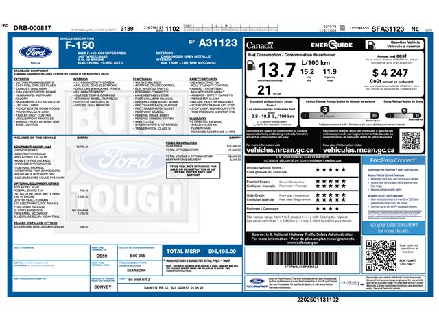 2025 Ford F-150 Tremor (Stk: 25268A) in Amherstburg - Image 2 of 10