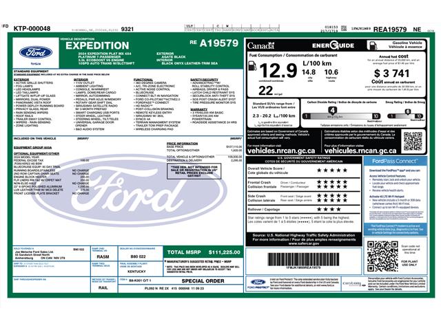 2024 Ford Expedition Max Platinum (Stk: PRR845) in Amherstburg - Image 2 of 15
