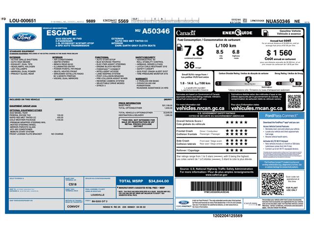 2022 Ford Escape SE (Stk: PRR919) in Amherstburg - Image 2 of 14