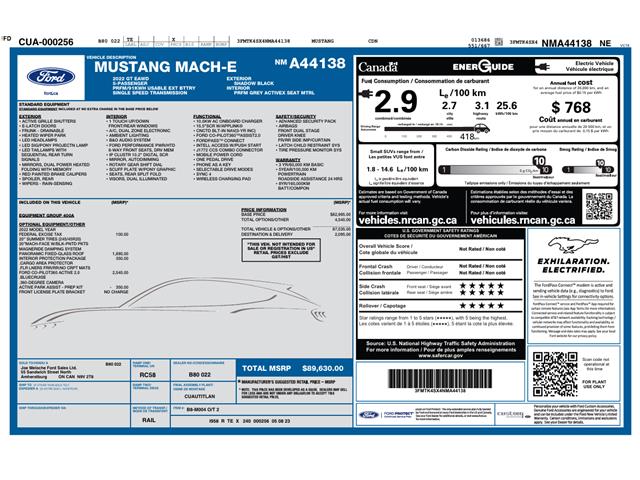 2022 Ford Mustang Mach-E GT Performance Edition (Stk: 22209) in Amherstburg - Image 2 of 20