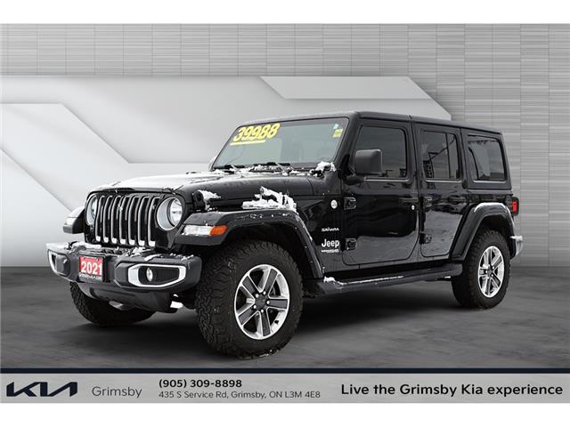 2021 Jeep Wrangler Unlimited Sahara 4x4 | CLEAN CAR FAX | FREEDOM TOP (Stk: U3038) in Grimsby - Image 1 of 19
