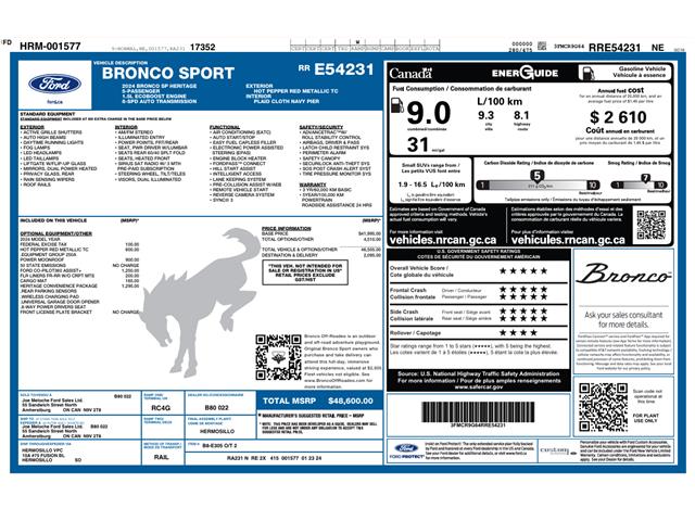 2024 Ford Bronco Sport Heritage (Stk: PRR946) in Amherstburg - Image 2 of 23