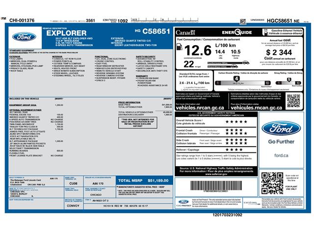 2017 Ford Explorer XLT in Sudbury - Image 6 of 7