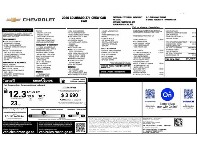 2026 Chevrolet Colorado Z71 (Stk: 2-157260) in Paisley - Image 2 of 25