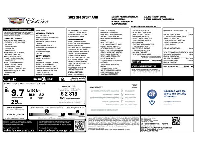 2023 Cadillac XT4 Sport (Stk: P7321) in Oakville - Image 24 of 24