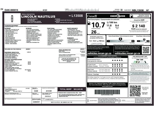 2022 Lincoln Nautilus Reserve (Stk: P7286) in Oakville - Image 4 of 27