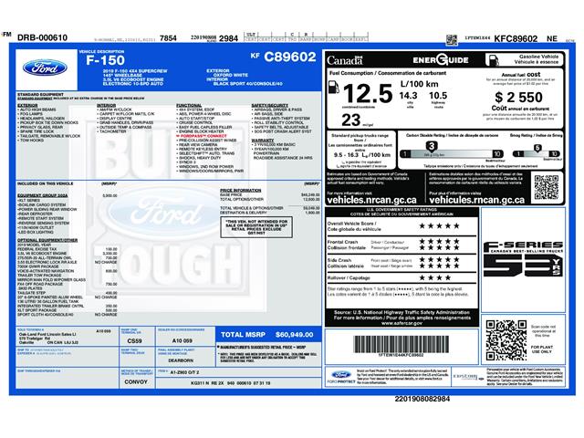 2019 Ford F-150 XLT (Stk: D5F166A) in Oakville - Image 3 of 27