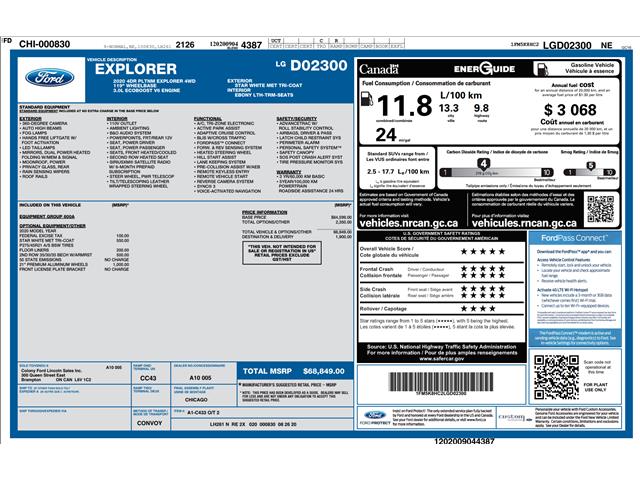 2020 Ford Explorer Platinum (Stk: P7322A) in Oakville - Image 4 of 27