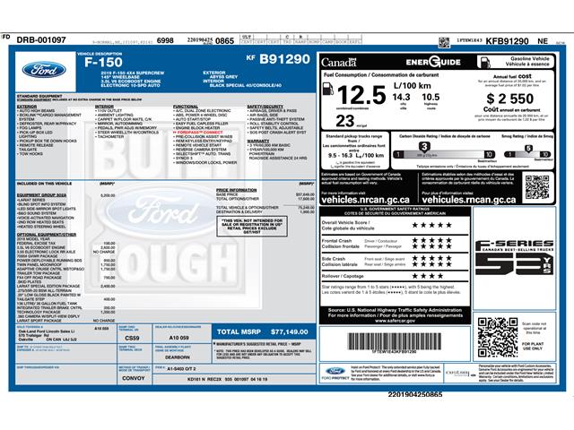 2019 Ford F-150 Lariat (Stk: D5F199A) in Oakville - Image 4 of 18