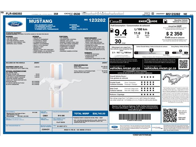 2021 Ford Mustang EcoBoost (Stk: P7325X) in Oakville - Image 4 of 24
