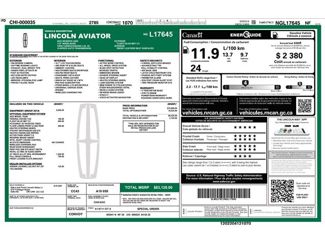 2022 Lincoln Aviator Reserve (Stk: P7207) in Oakville - Image 4 of 27