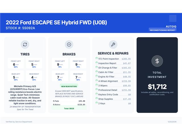 2022 Ford Escape SE Hybrid (Stk: 5S092A) in Oakville - Image 2 of 27