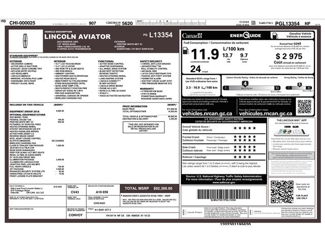 2023 Lincoln Aviator Reserve (Stk: P7306) in Oakville - Image 5 of 28