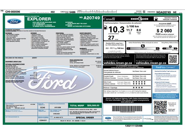 2022 Ford Explorer ST-Line (Stk: P7277) in Oakville - Image 4 of 27