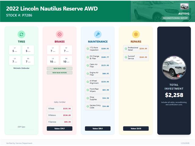 2022 Lincoln Nautilus Reserve (Stk: P7286) in Oakville - Image 2 of 27