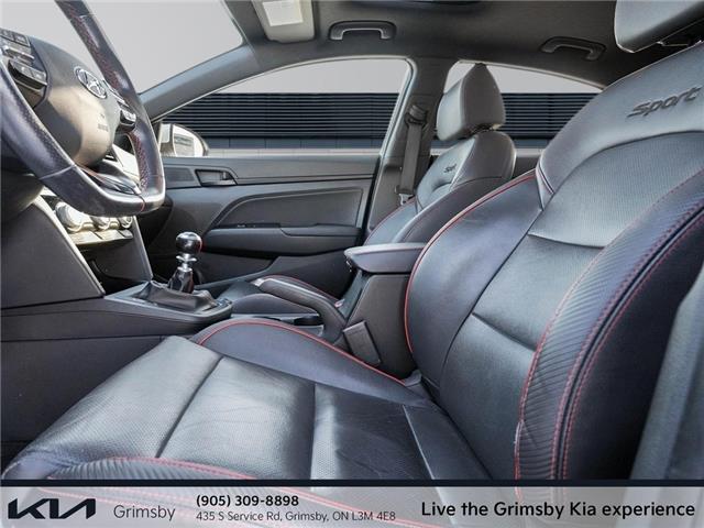 2019 Hyundai Elantra Sport | MANUAL | LEATHER |SUNROOF | CLEAN CAR FAX (Stk: U3223) in Grimsby - Image 13 of 18